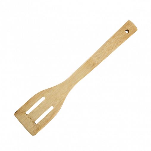 Лопатка кулинарная с отверстиями Mallony Foresta di bambu, бамбуковая, 30 x 6 см фото