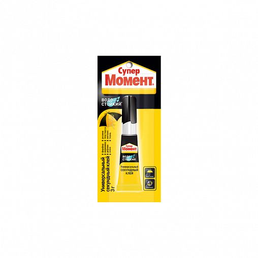 Универсальный секундный клей Супер Момент Водостойкий, 3 г фото