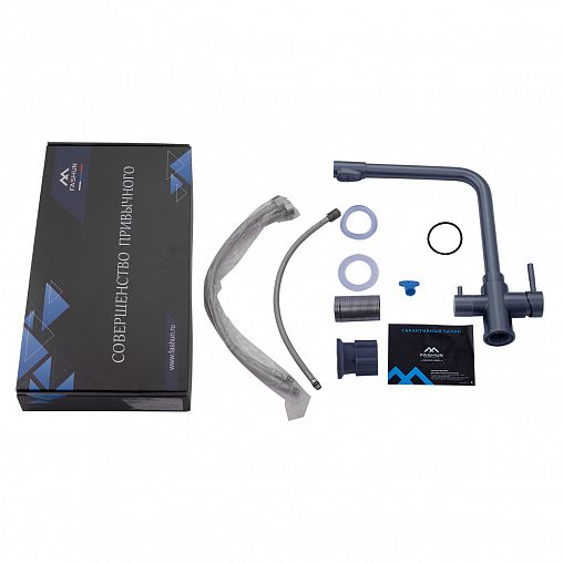 Смеситель для кухни Fashun A54309-17, с подключением к фильтру, графит фото