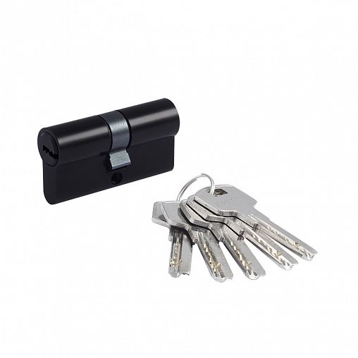 Цилиндровый механизм Нора-М STD AL ЛП-60 (30-30), ключ/ключ, черный фото