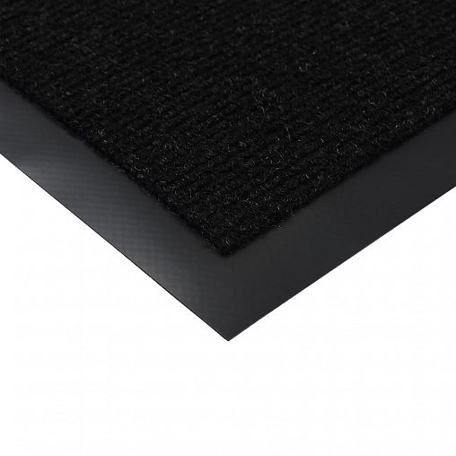 Коврик придверный Vortex Trip, влаговпитывающий, ребристый, 90 x 120 см, черный фото
