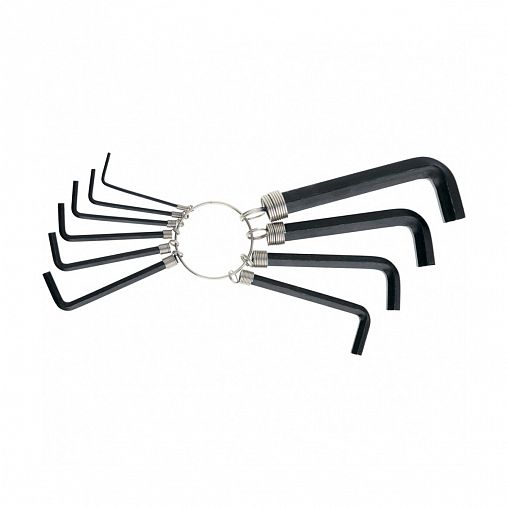 Ключи шестигранные Sparta HEX, оксидированные, на кольце, 1,5 - 10 мм, 10 шт фото