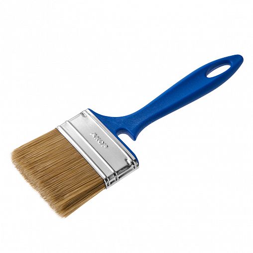 Кисть плоская для лаков Акор Эксперт, искусственная щетина, пластиковая ручка, 70 x 12 мм фото