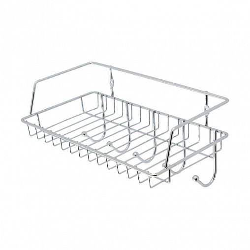 Полка-корзина для ванной с крючками Рыжий кот CHR-482, 29 x 15 x 14 см фото