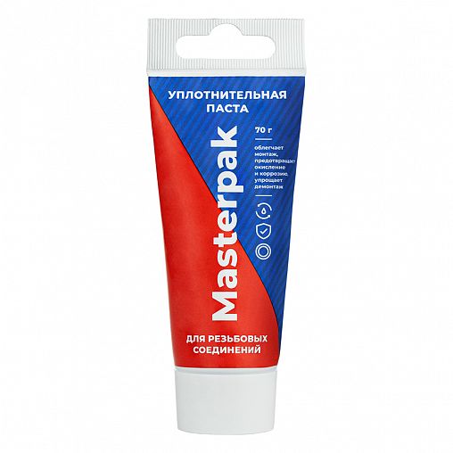 Паста уплотнительная универсальная Masterpak, для резьбовых соединений, 70 г, туба фото