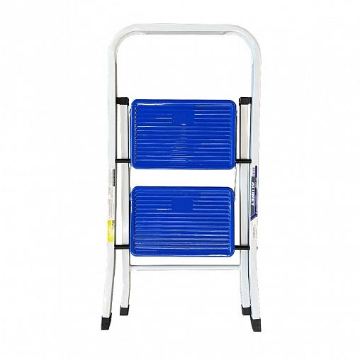 Стремянка c широкими ступенями Alumet MK802 Хозяюшка, стальная, 2 ступени, 1,04 м фото