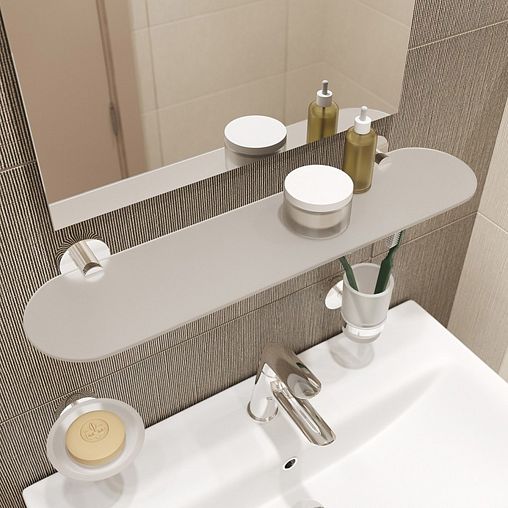 Полка в ванную IDDIS Sena, хром фото