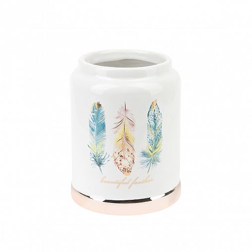 Подставка для столовых приборов Nouvelle Перья, керамика, 10 x 10 x 13,5 см фото