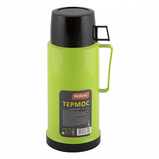 Термос Mallony 2644H 1 л, стеклянная колба, пластиковый корпус фото