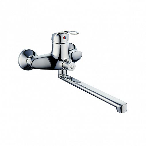 Смеситель для ванны с душем Roegen RB110E, с длинным изливом, хром фото