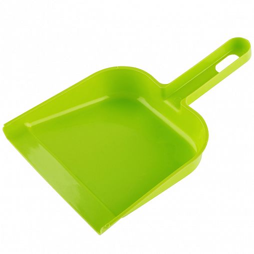 Комплект для уборки Рыжий кот Mini, совок с щеткой-сметкой, салатовый фото