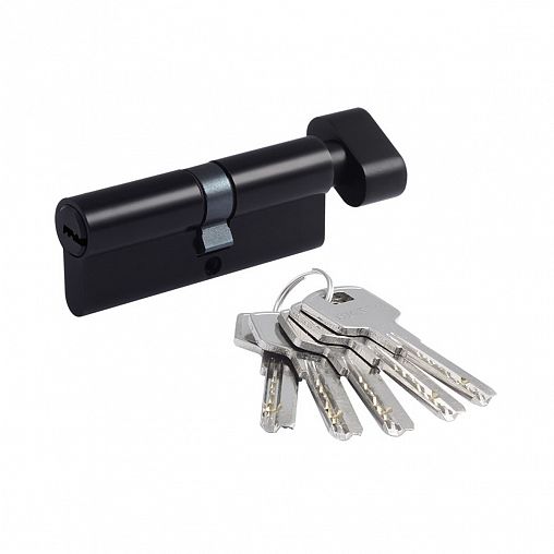 Цилиндровый механизм Нора-М STD Z ЛПВ-80 (40-40), ключ/вертушка, черный фото