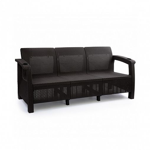 Диван Альтернатива Ротанг плюс, 188 x 70 x 79 см, мокко фото