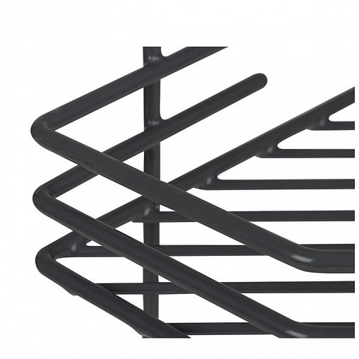 Полка в ванную угловая Рыжий кот, 2-х ярусная, 20,5 x 20,5 x 31,5 см, графит фото