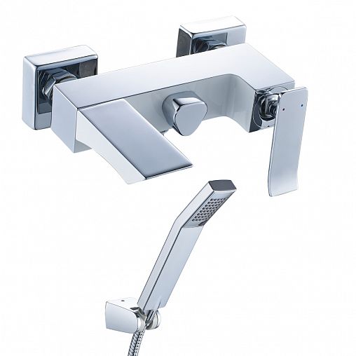 Смеситель для ванны Lemark Contest LM5822CW, настенный, однорычажный, белый/хром фото