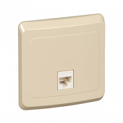 Розетка компьютерная RJ45 Systeme (Schneider) Electric Этюд KOMC-001K, встраиваемая, кремовая фото