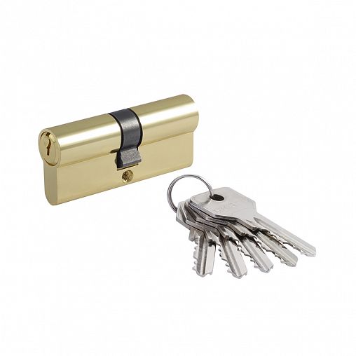 Цилиндровый механизм Нора-М STD AL Л-70 (35-35), ключ/ключ, золото фото