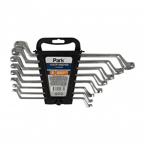 Ключи накидные Park, хромованадиевая сталь, набор 8 шт фото