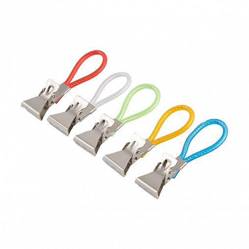 Прищепки с петелькой для полотенец Рыжий кот Mollete-5R, набор 5 шт фото