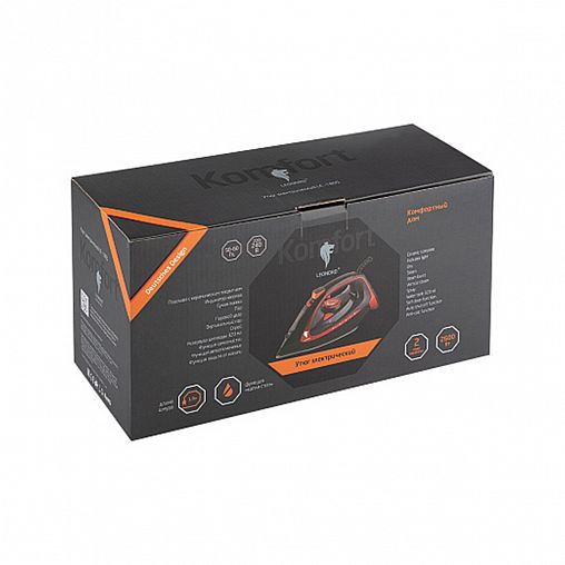 Утюг Leonord LE-1805, 2600 Вт, подошва керамическая, красно-черный фото