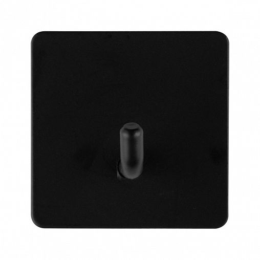 Крючок самоклеящийся Рыжий кот Квадрат, 4,5 x 4,5 x 2,5 см, набор 2 шт, черный фото