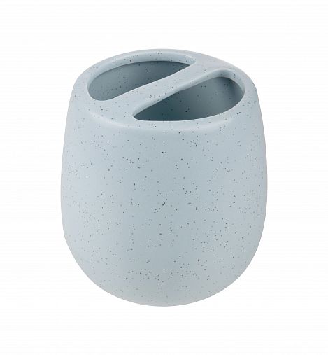 Стакан для зубных щеток Рыжий кот Пастель Azzurro, керамика, с разделителем, голубой фото