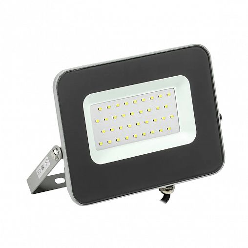 Прожектор светодиодный IEK СДО 07-30, 30 Вт, 6500 К, IP65, серый фото