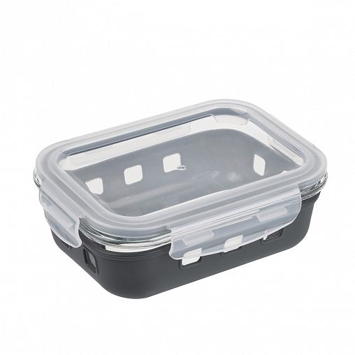 Контейнер Mallony Massimo, жаропрочное стекло, пластиковая крышка, 0,6 л фото