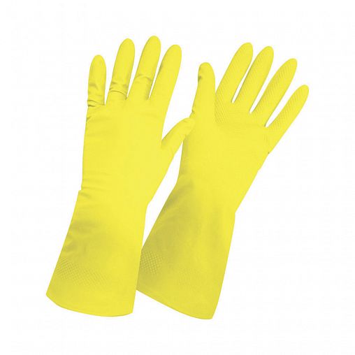 Перчатки резиновые латексные Рыжий кот, размер L фото