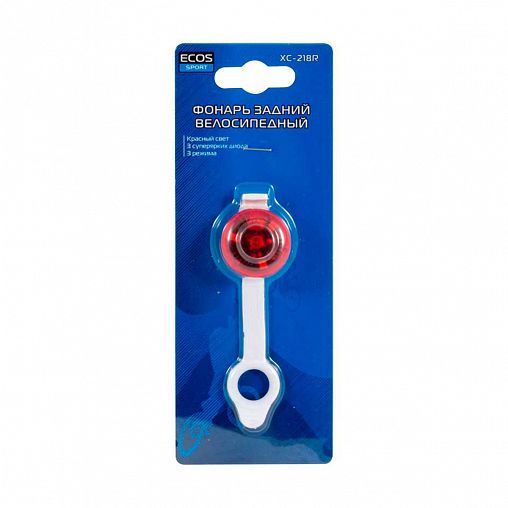 Фонарь велосипедный Ecos XC-218R, задний фото