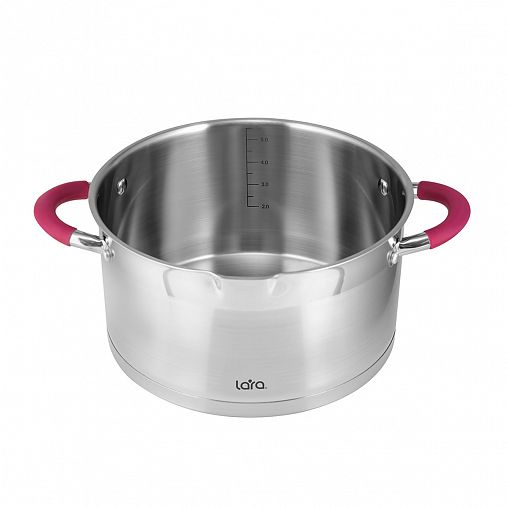 Кастрюля Lara Viva с крышкой, нержавеющая сталь, 4,1 л фото