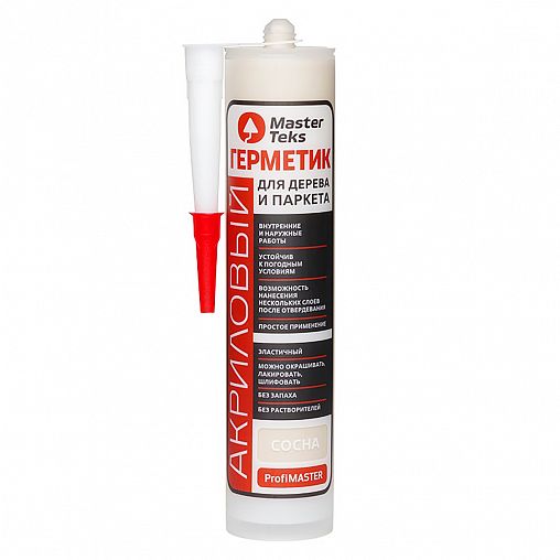 Акриловый герметик для дерева и паркета MasterTeks Profimaster 9782332, 290 мл, сосна фото Акриловый герметик для дерева и паркета MasterTeks Profimaster 9782332, 290 мл, сосна фото