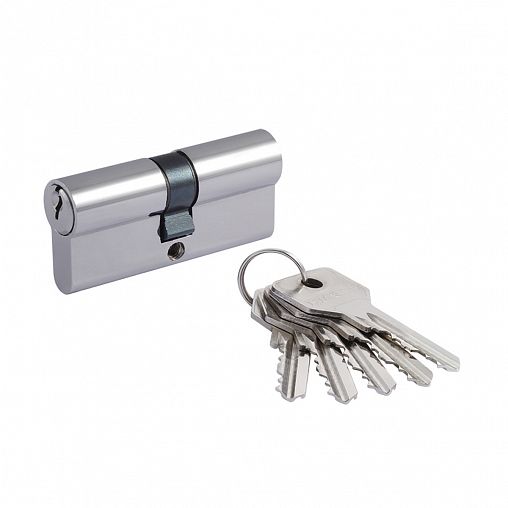 Цилиндровый механизм Нора-М STD Z Л-70 (35-35), ключ/ключ, хром фото