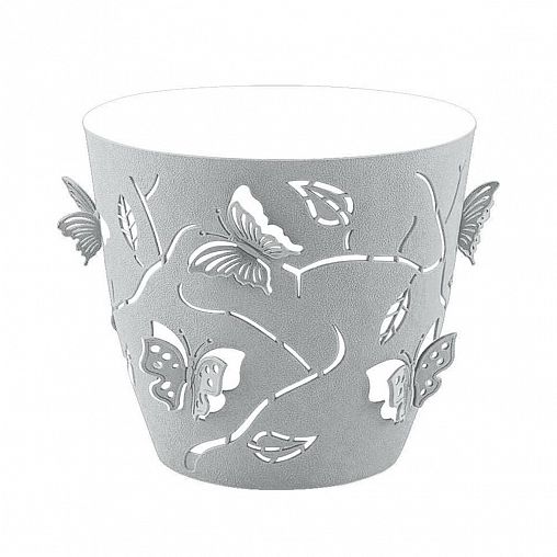 Горшок для цветов Plast Team Butterflies, 1,4 л, серый шторм фото