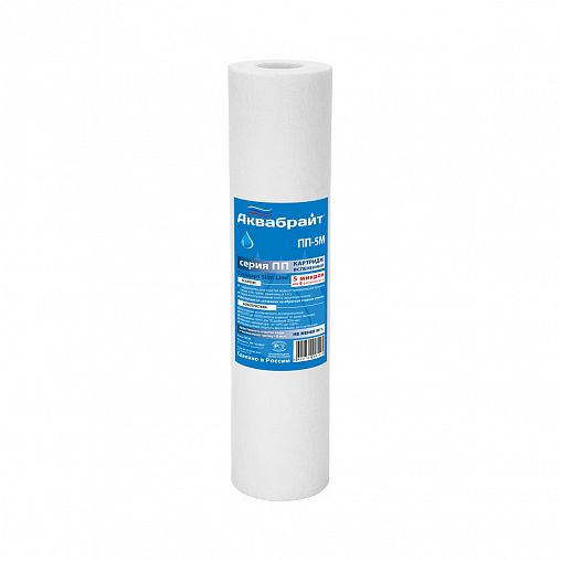 Картридж для механической очистки из вспененного полипропилена Аквабрайт ПП-5М, Slim Line фото