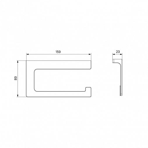 Держатель для туалетной бумаги IDDIS Slide, настенный, черный матовый фото