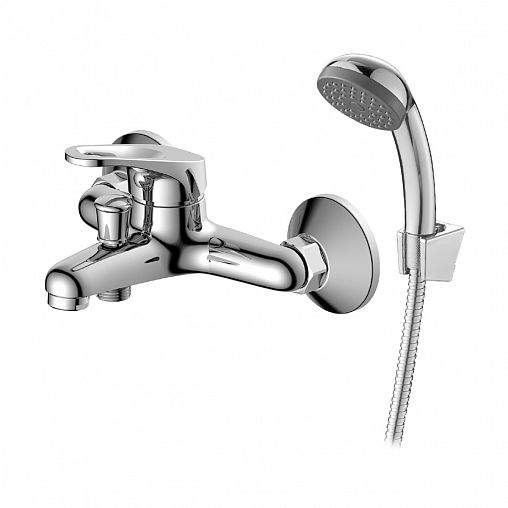Смеситель для ванны с душем Decoroom DR21035, однорычажный, хром фото