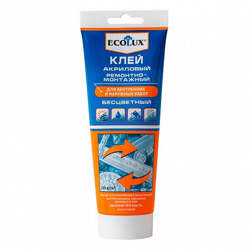 Клей акриловый ремонтно-монтажный Ecolux, 200 мл, прозрачный фото