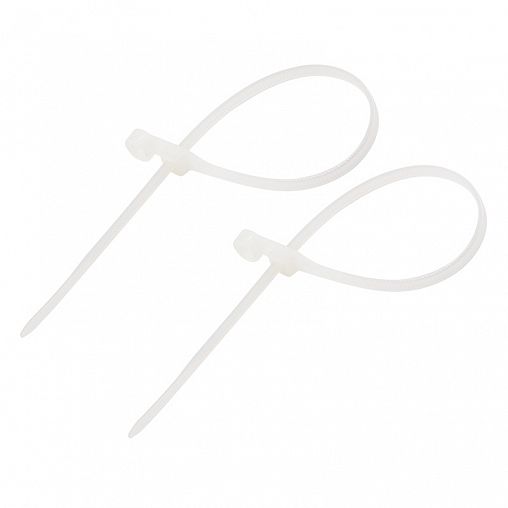 Хомут-стяжка под винт Rexant, нейлон, 3,6 x 100 мм, 100 шт, белый фото