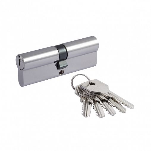 Цилиндровый механизм Нора-М STD Z Л-90 (45-45), ключ/ключ, хром фото