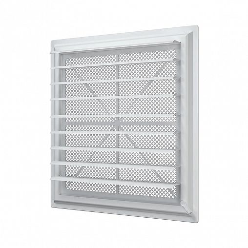 Вентиляционная решетка с сеткой и жалюзи Era Airvent, регулируемая, пластик, 452 x 483 мм фото