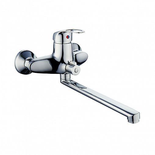 Смеситель для ванны с душем Roegen RC110E, с длинным изливом, хром фото