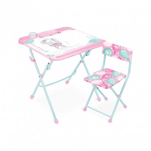 Комплект детской мебели Nika Наши детки, стол + стул, розовый/голубой фото
