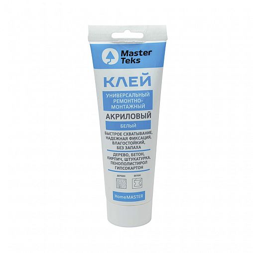 Клей акриловый ремонтно-монтажный MasterTeks Homemaster , 400 г (тюбик), белый фото