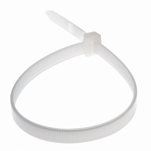 Хомут-стяжка Rexant, нейлон, 7,6 x 350 мм, 100 шт, белый фото