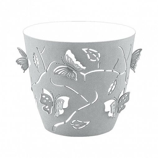 Горшок для цветов Plast Team Butterflies, 2,5 л, серый шторм фото
