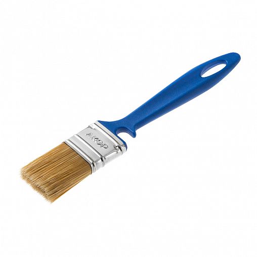 Кисть плоская для лаков Акор Эксперт, искусственная щетина, пластиковая ручка, 35 x 10 мм фото