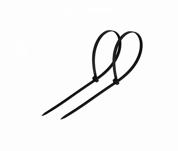 Хомут-стяжка Rexant, нейлон, 2,5 x 80 мм, 100 шт, черный фото