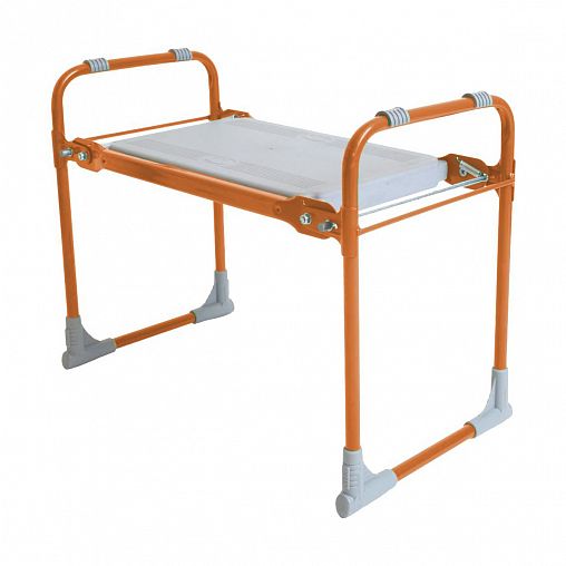 Скамейка садовая складная Nika, пластиковое сиденье, 56 x 30 x 42,5 см, оранжевая фото