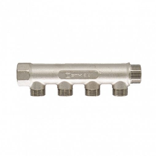 Коллектор универсальный СТМ, 1/2" x 3/4" x 4 выхода (наружная резьба) фото